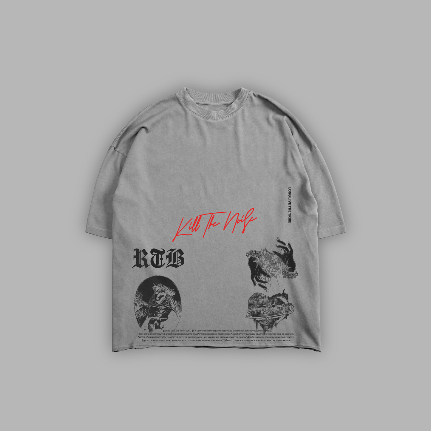 ISSUE 111 'LIMITED' RAW HEM OVERSIZED TEE IN BLACK