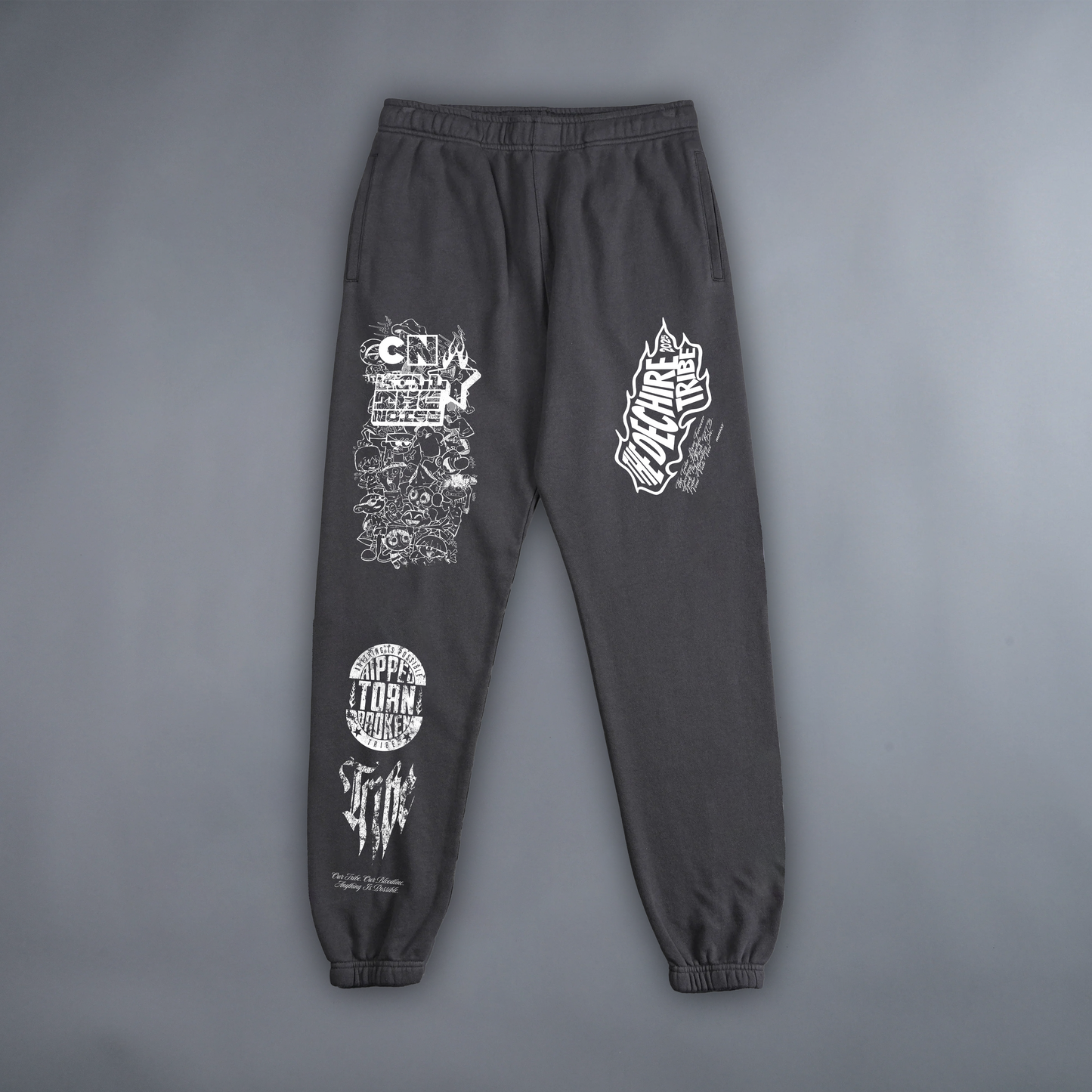 CARTOON TIME! LOUNGE SWEATS IN FADED CHALK GRAY