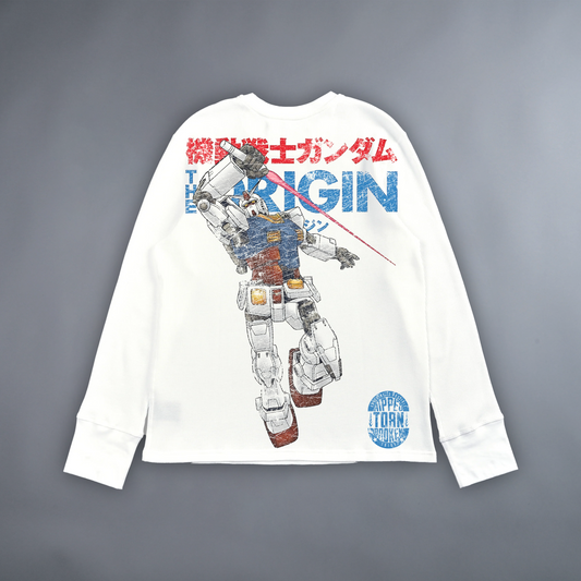 RX-78-2: THE ORIGIN 'LIMITED' L/SLEEVE TEE IN PEARL WHITE