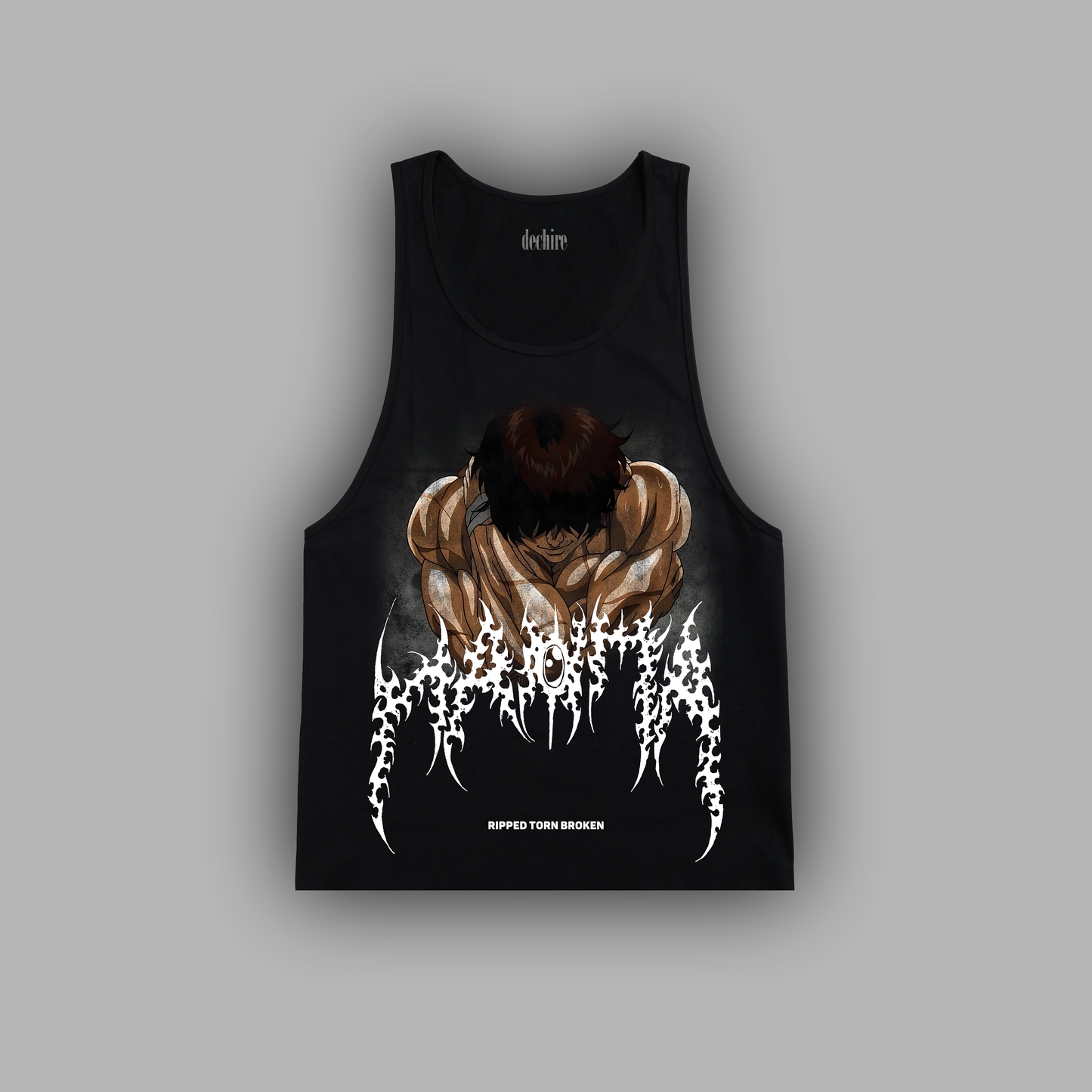 BAKI HANMA 'LIMITED' LOOSE FIT TANK IN BLACK
