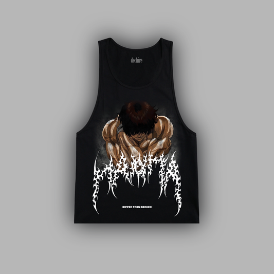 BAKI HANMA 'LIMITED' LOOSE FIT TANK IN BLACK
