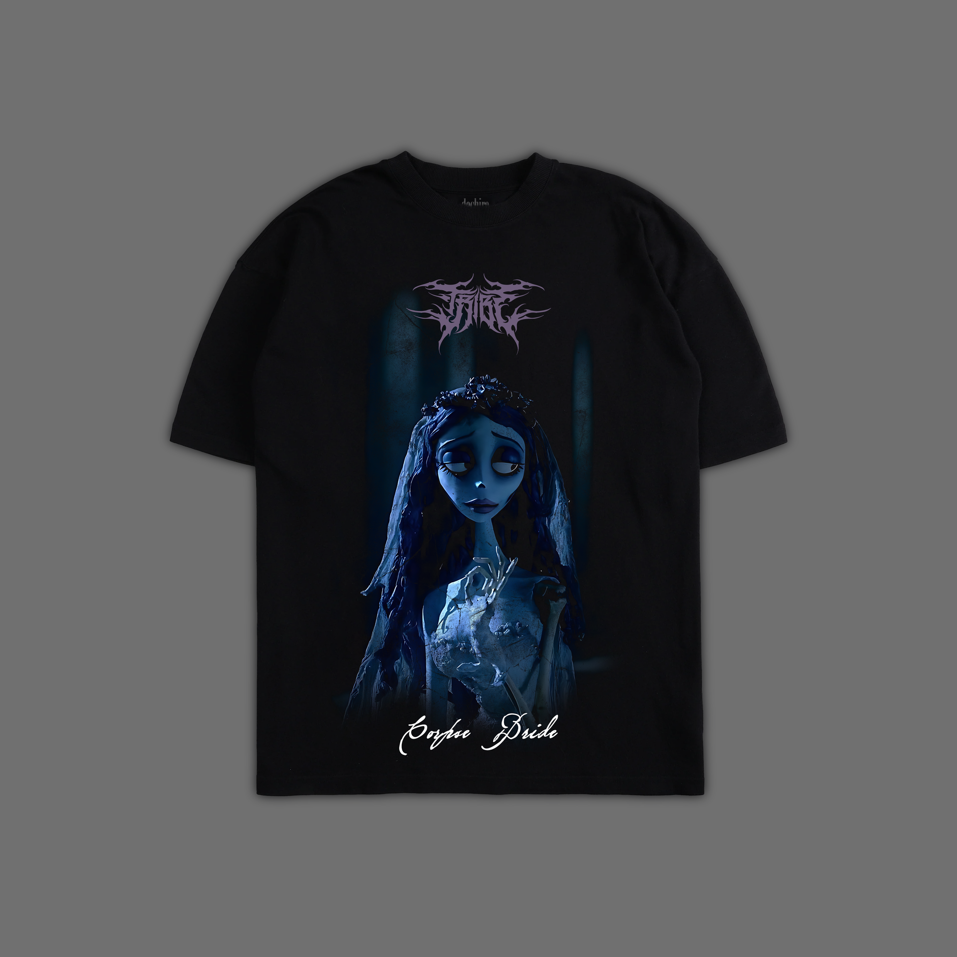 CORPSE BRIDE '1 OF 200' OVERSIZED TEE IN BLACK