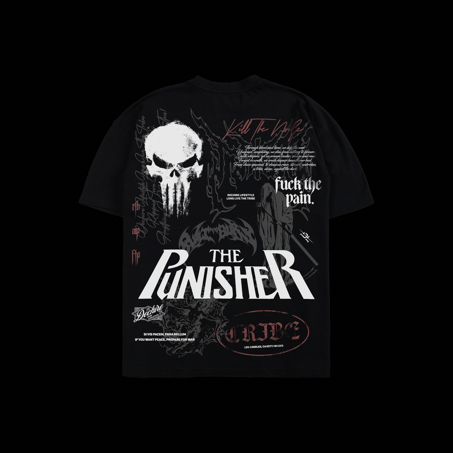 PUNISHER | SI VIS PACEM, PARA BELLUM 'LIMITED' OS TEE IN BLACK
