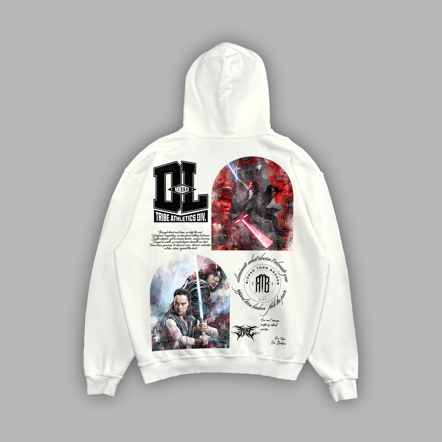 BOUND BY FATE 'LIMITED' OVERSIZED HOODIE IN OFF-WHITE