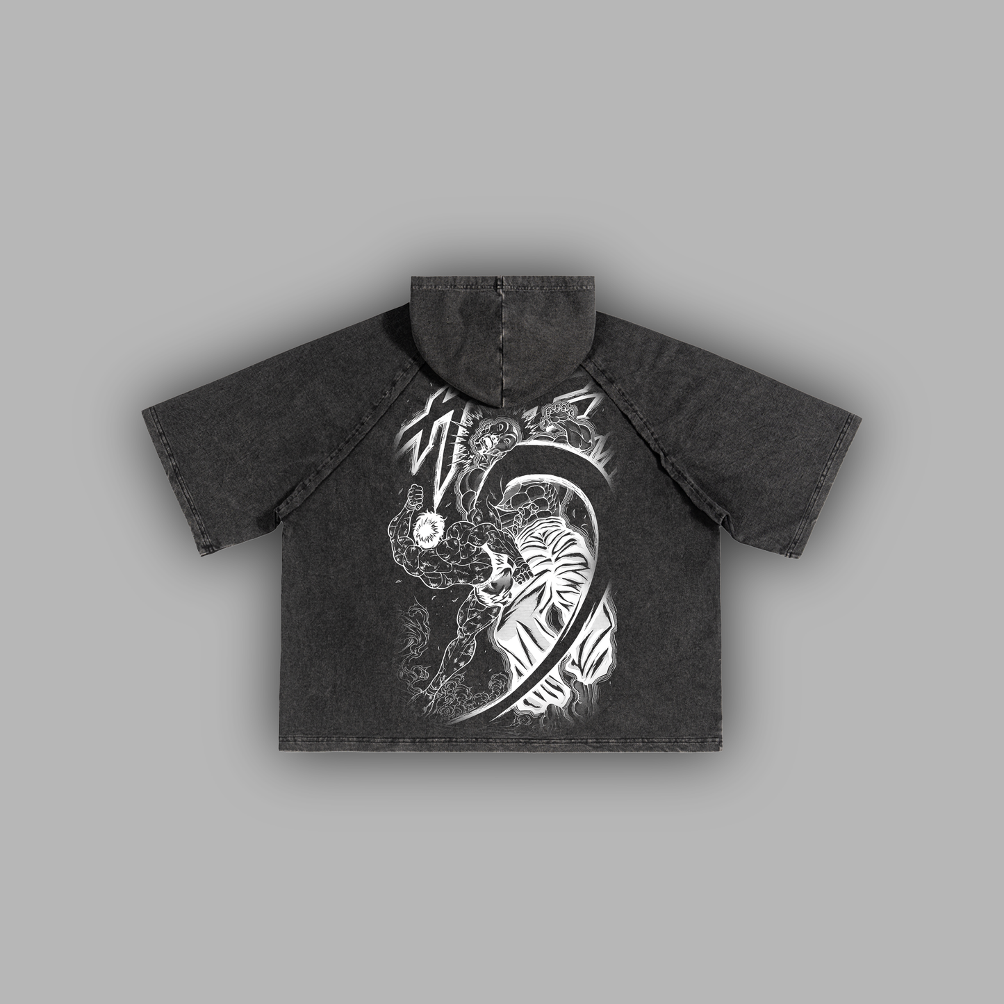 PANEL 13 '1 OF 50' GRUNGE SNOW WASHED OS HOODED BOXY TEE
