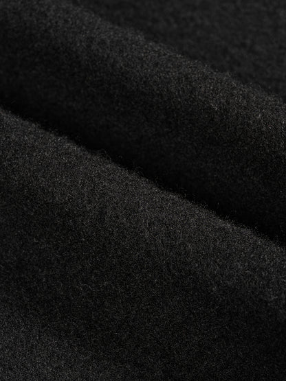 'dēmentō' BAGGY FLEECE WIDE LEG SWEATS IN MIDNIGHT BLK