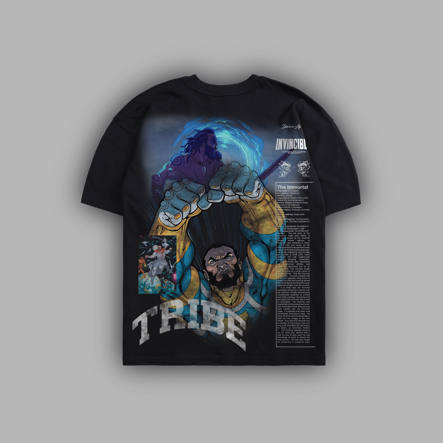 THE IMMORTAL 'LIMITED' 6.8oz OVERSIZED TEE IN BLACK