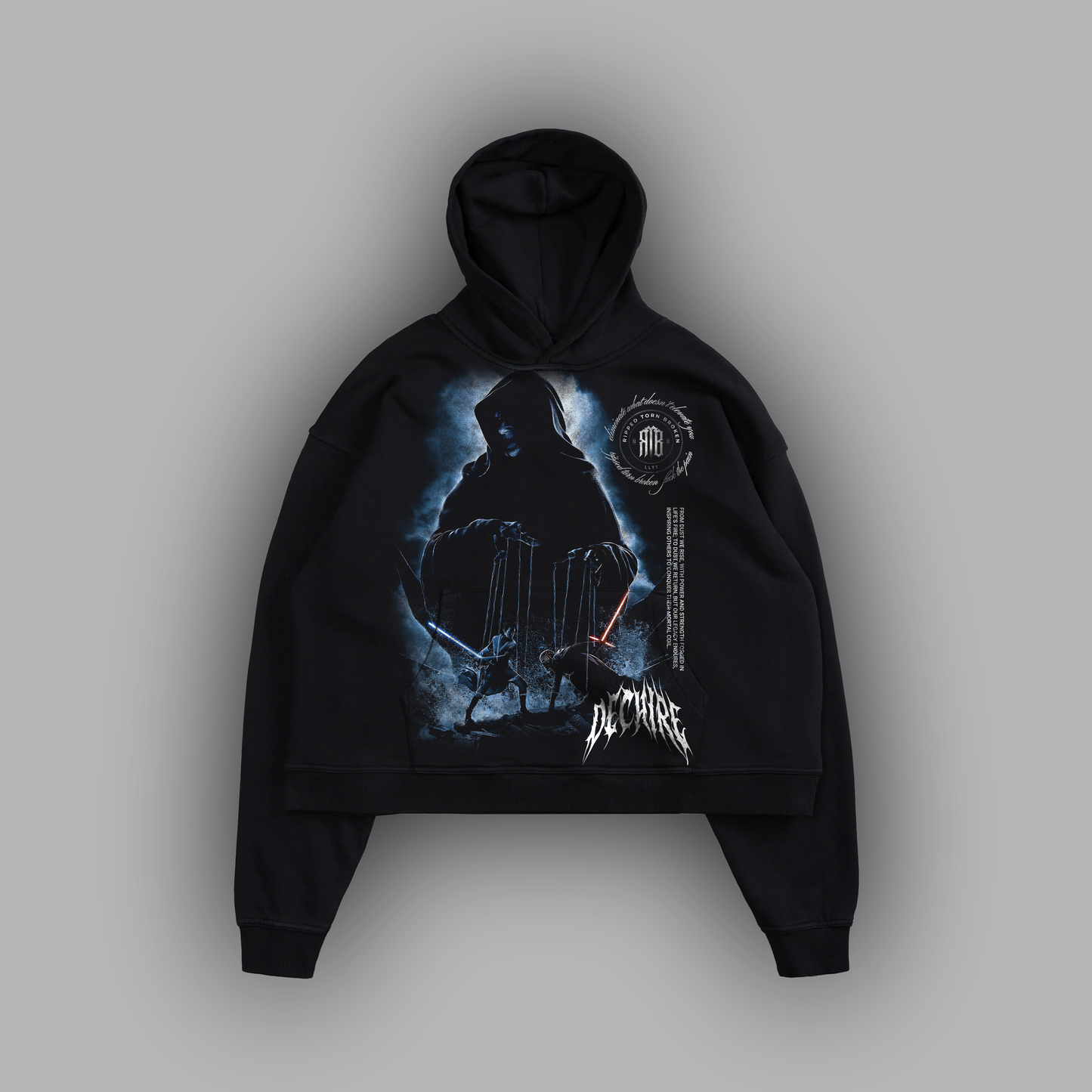 EP. IX RISE OF SKYWALKER 'LIMITED' BOX CUT HOODIE IN CHARCOAL