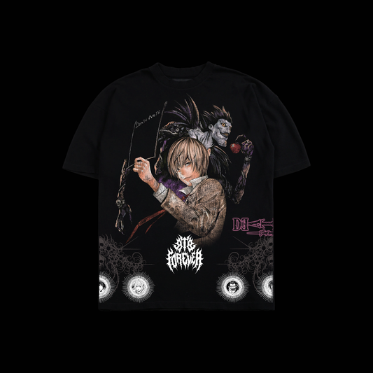 LIGHT & RYUK | DEATHNOTE '1 OF 500' OS TEE IN BLACK