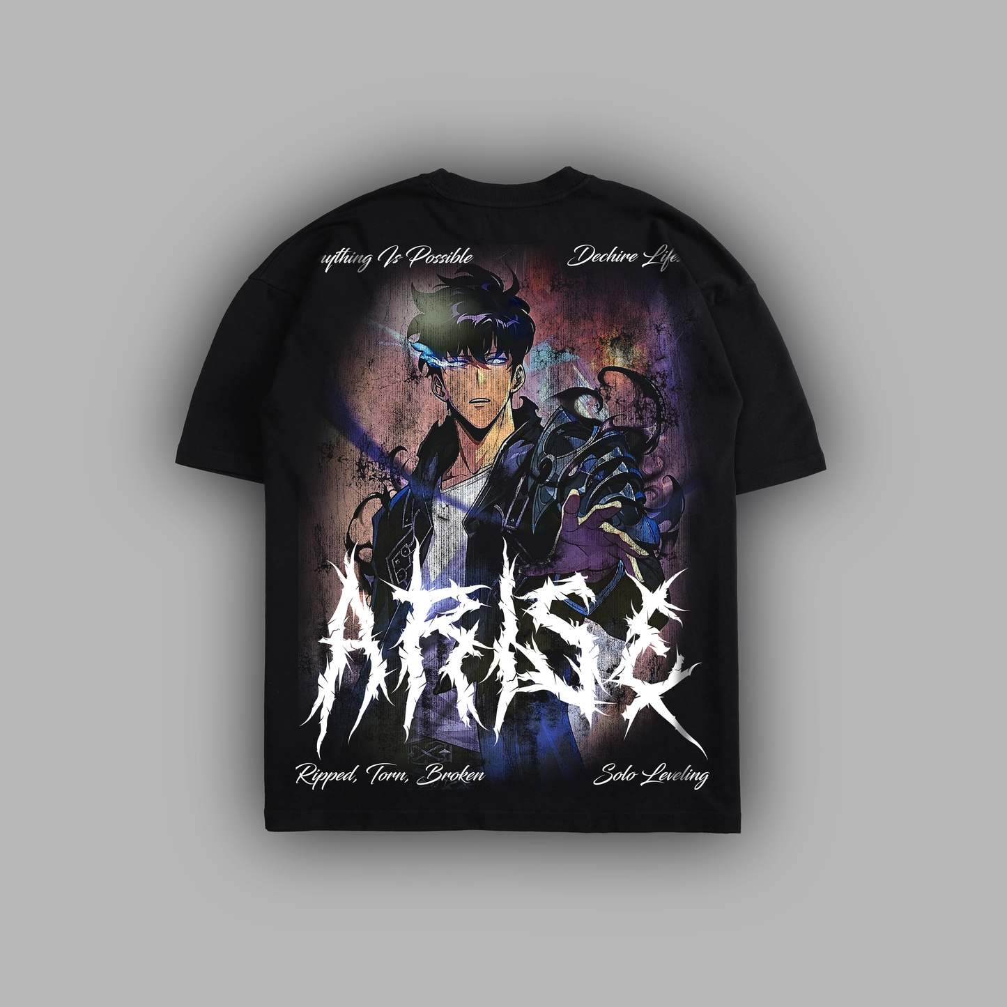 ARISE.. 'LIMITED' 6oz OVERSIZED TEE IN BLACK