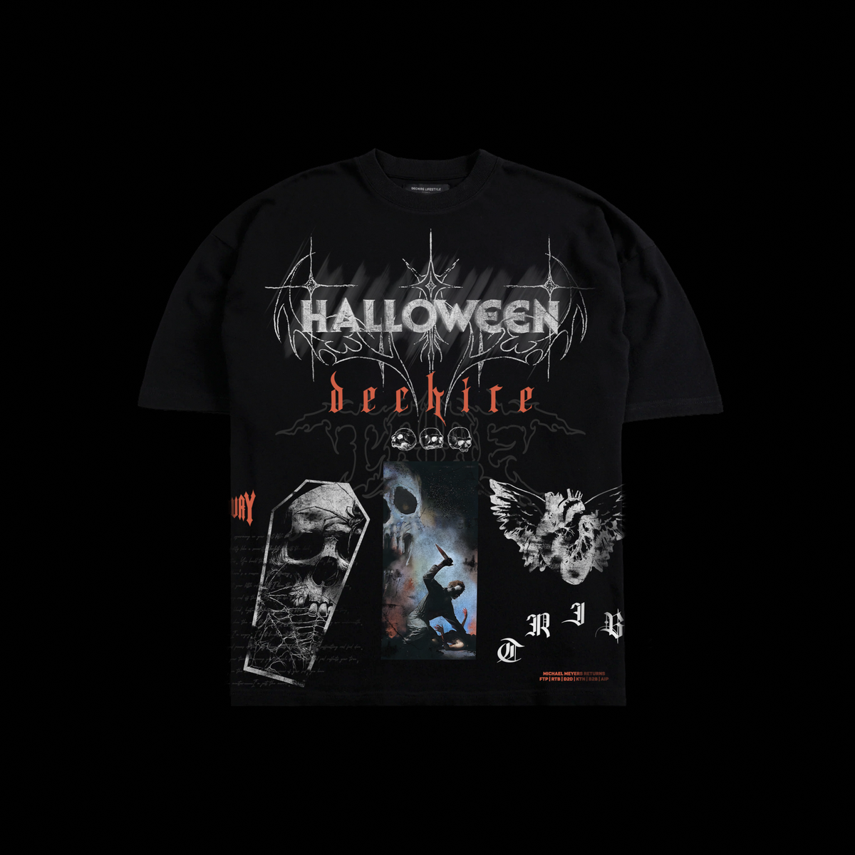 HALLOWEEN | FACE IN THE DARK '1 OF 500' OS TEE IN BLACK