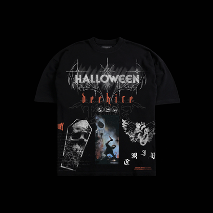 HALLOWEEN | FACE IN THE DARK '1 OF 500' OS TEE IN BLACK