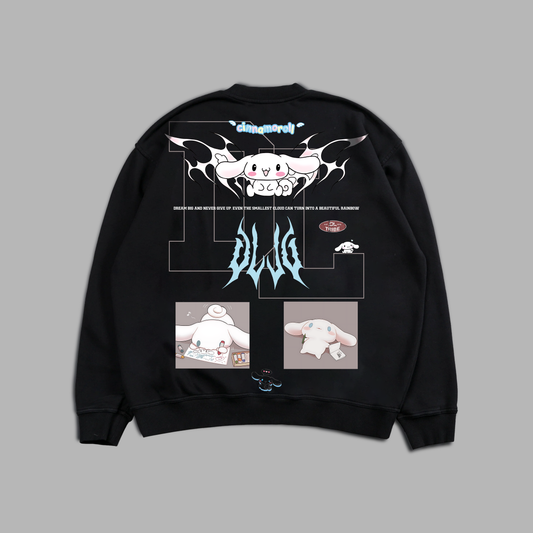 CINNAMOROL CREWNECK IN SHADOW BLACK