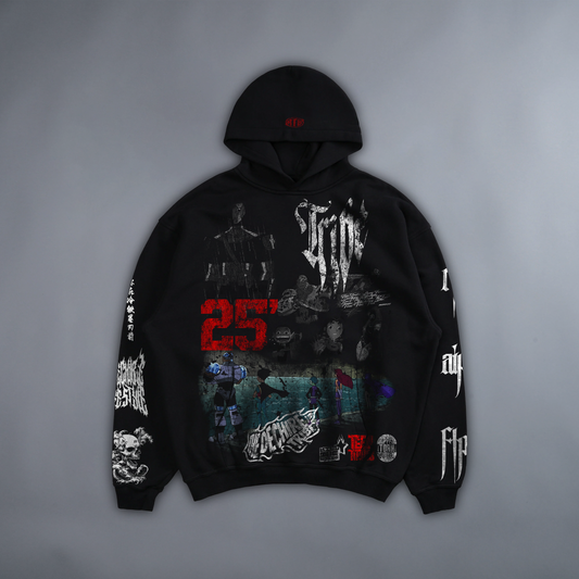 TITANS: THE END '1 OF 25' FRENCH TERRY OVERSIZED LA:MADE HOODIE IN BLACK
