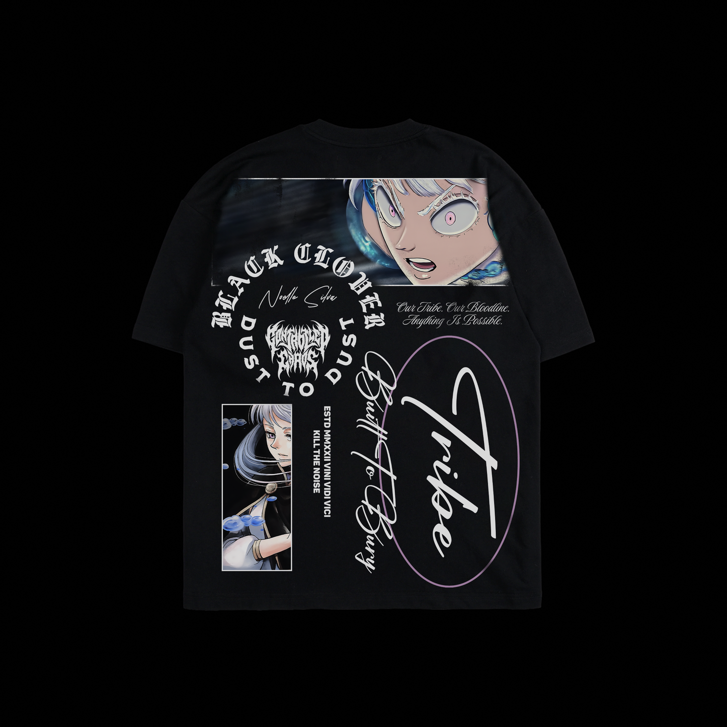 NOELLE SILVA | SEA GODDESS 'LIMITED' OS TEE IN BLACK
