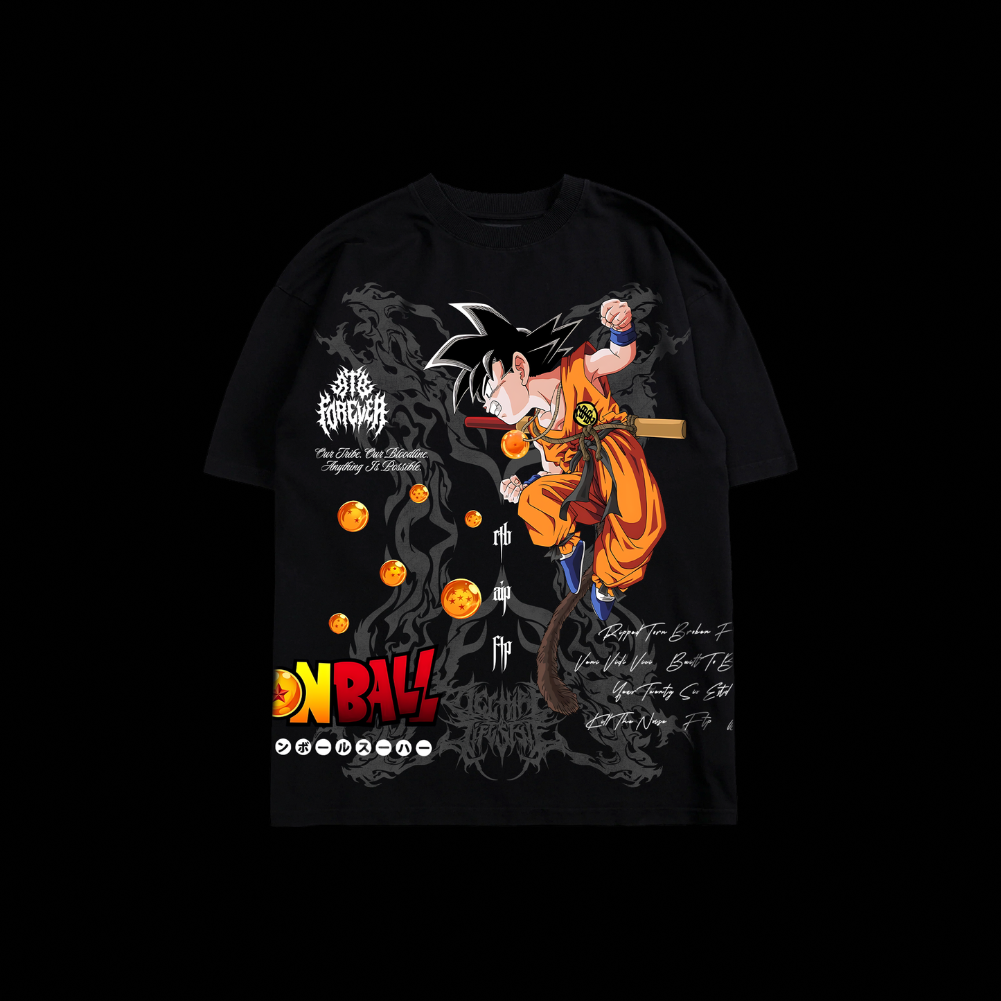 86' | A POLAROID OF KID GOKU '1 OF 500' OS TEE IN BLACK