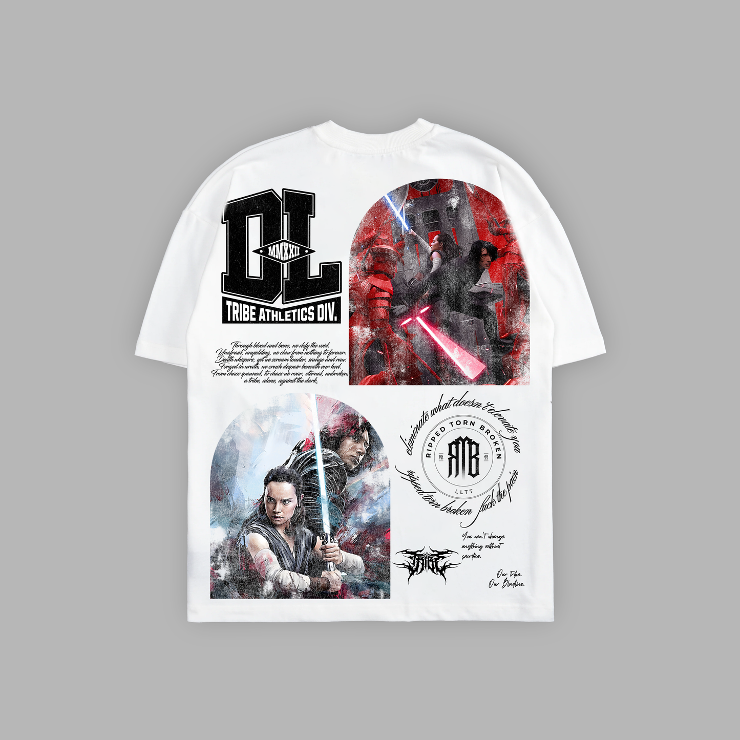 BOUND BY FATE 'LIMITED' 6oz OVERSIZED TEE IN WHITE