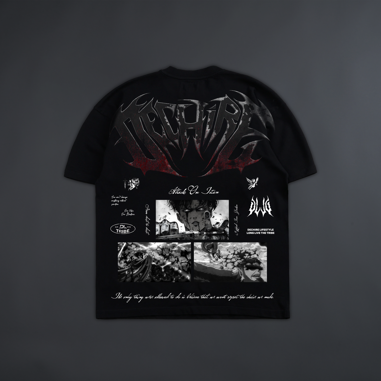 LEVI ACKERMAN '1 OF 200' OVERSIZED TEE IN BLACK