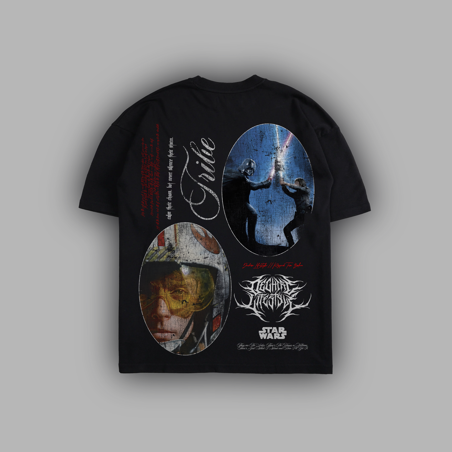 LUKE SKYWALKER 'LIMITED' 8oz OVERSIZED TEE IN BLACK