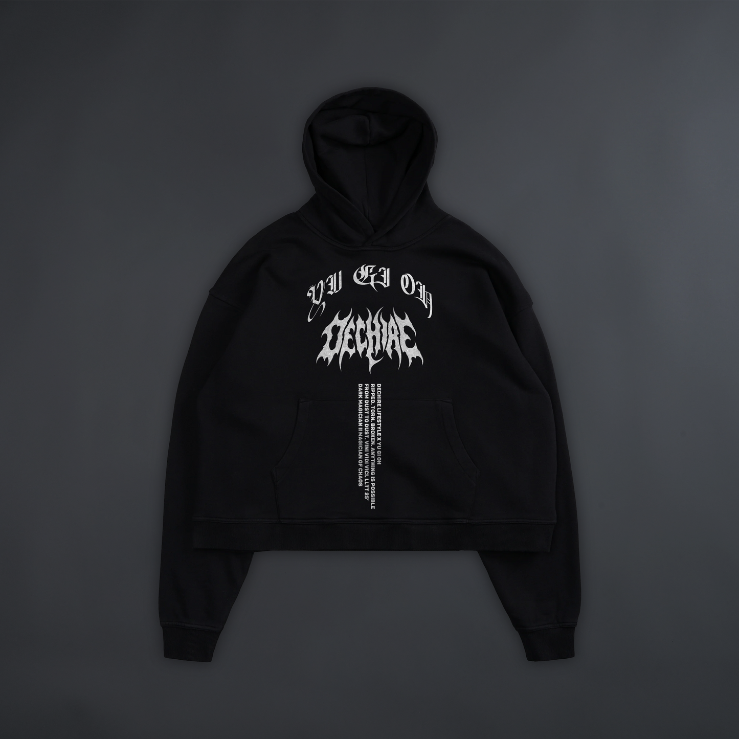 THE MAGICIANS 'LIMITED' BOX CUT HOODIE IN CHARCOAL