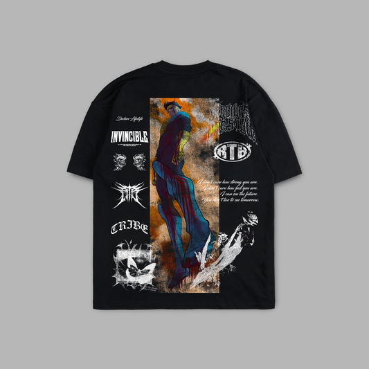 INVINCIBLE: COMPENDIUM ONE 'LIMITED' 6.8oz OVERSIZED TEE IN BLACK
