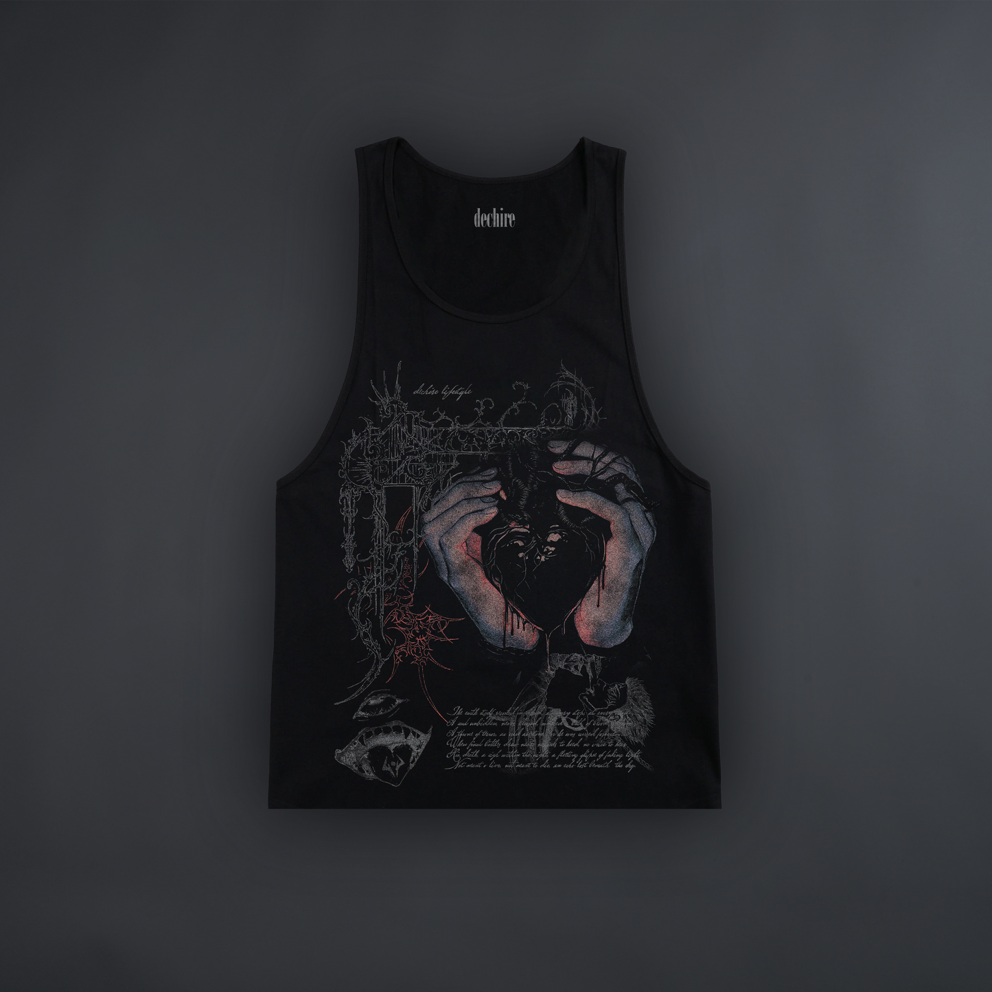 CURSED HEARTS JERSEY COMBED LOOSE FIT TANK TOP
