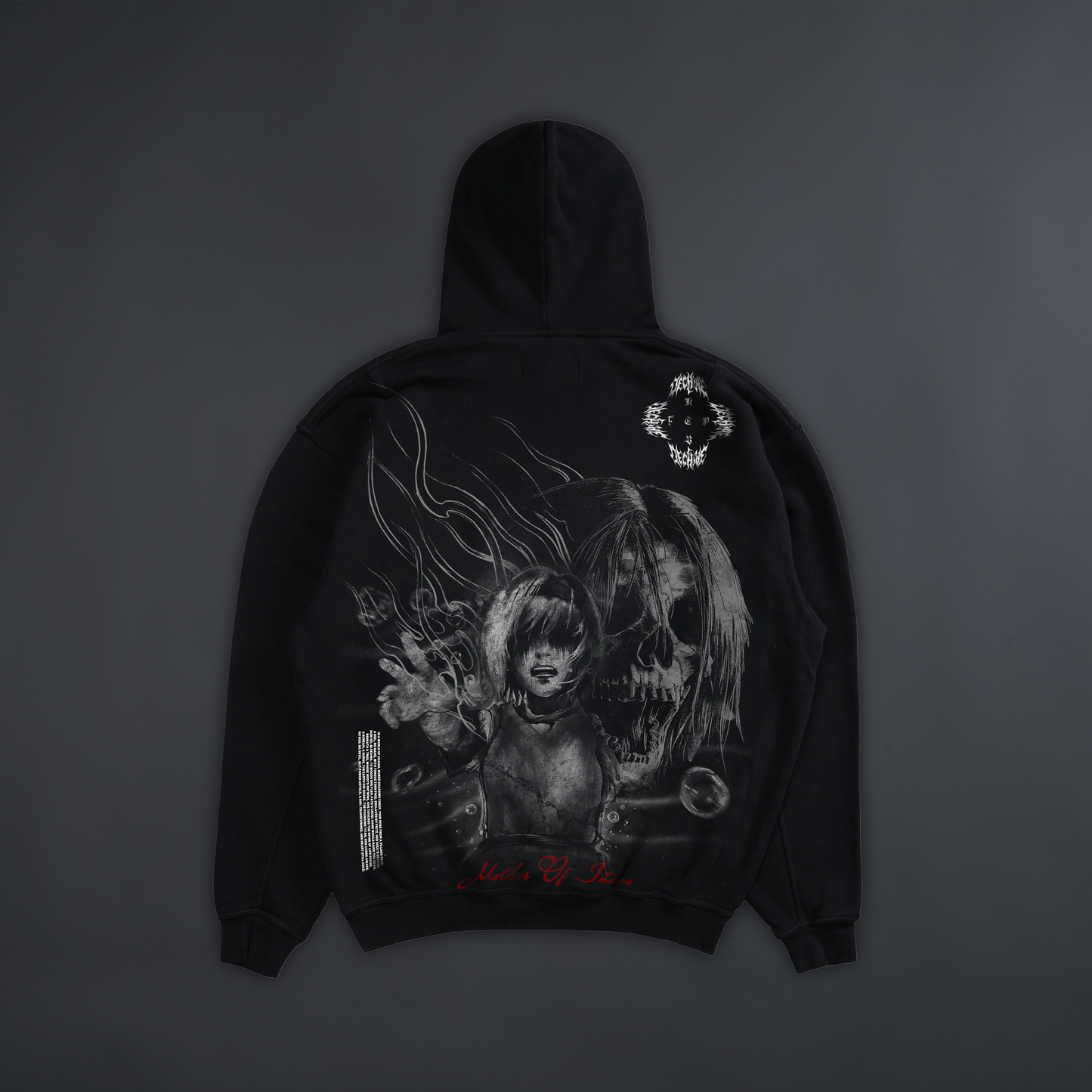 MOTHER OF TITANS 'LIMITED' HEAVYWEIGHT OVERSIZED HOODIE IN BLACK
