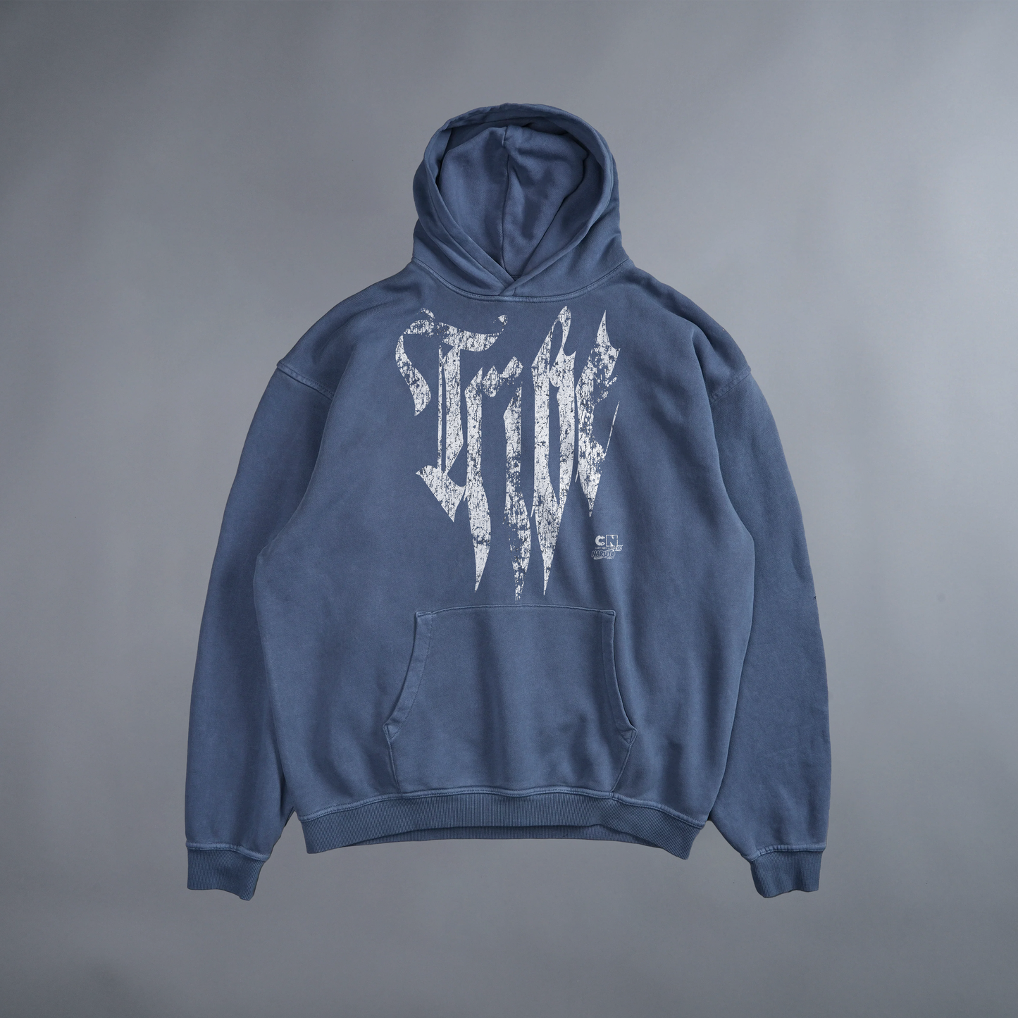 NINE-TAILS UNLEASHED 'LIMITED' RETRO WASHED HOODIE IN DENIM BLUE