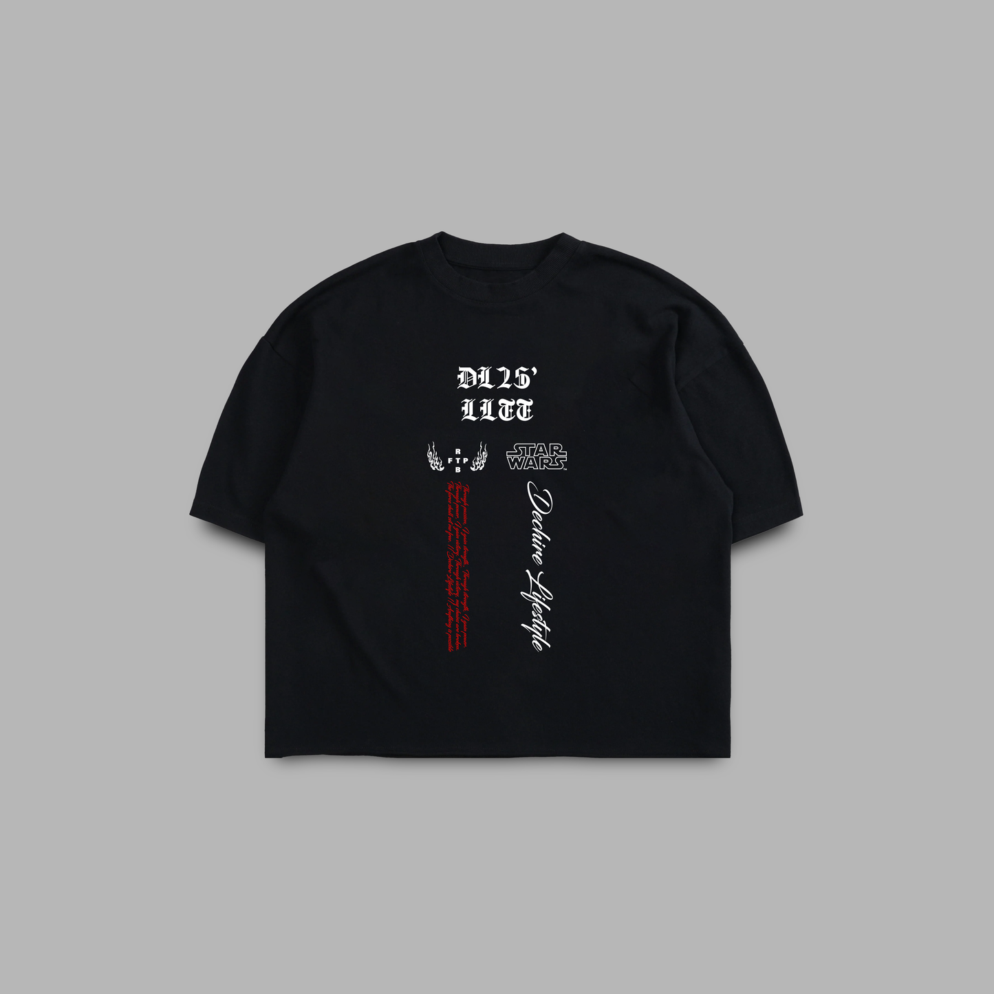 THE EMPEROR: DARTH SIDIOUS 'LIMITED' OVERSIZED BOXY TEE IN BLACK