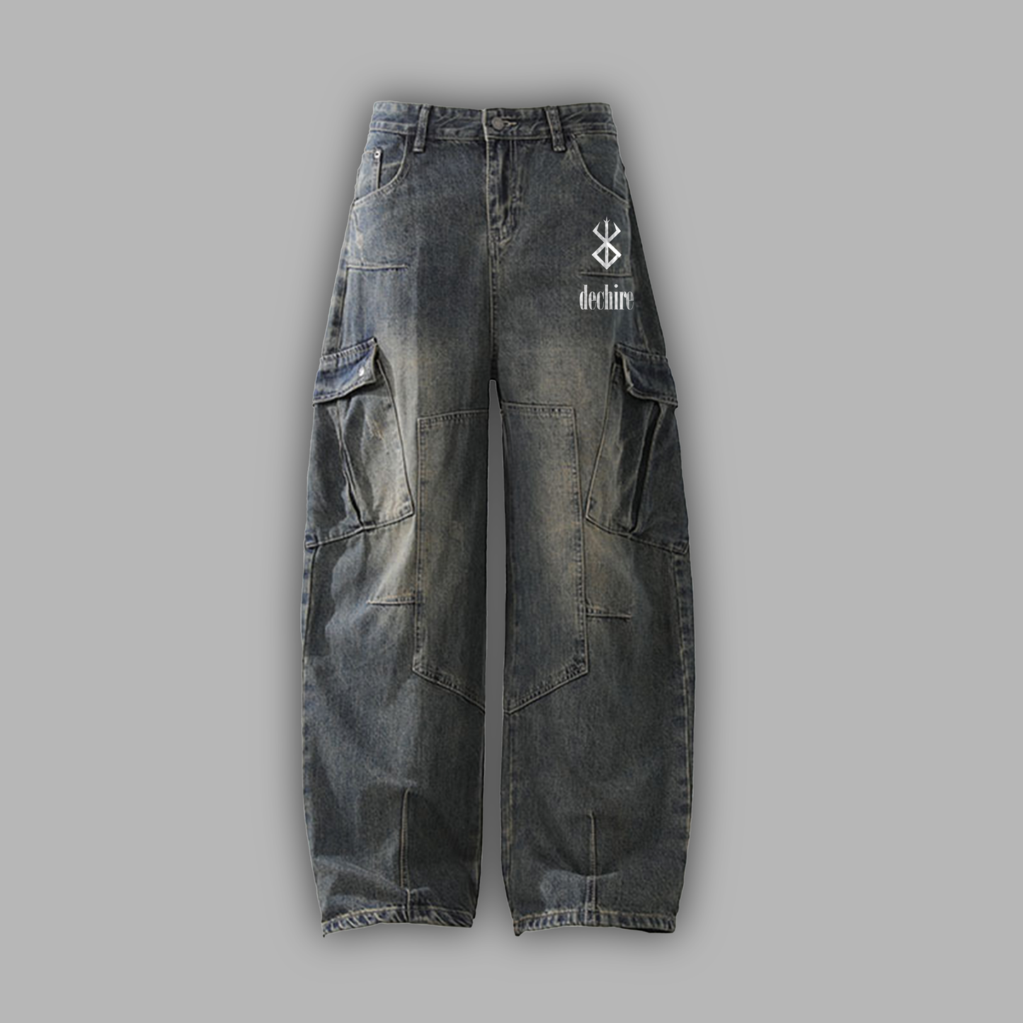 BRAND OF SACRIFICE '1 OF 25' DL:MADE MULTI-POCKET VINTAGE LOOSE JEANS