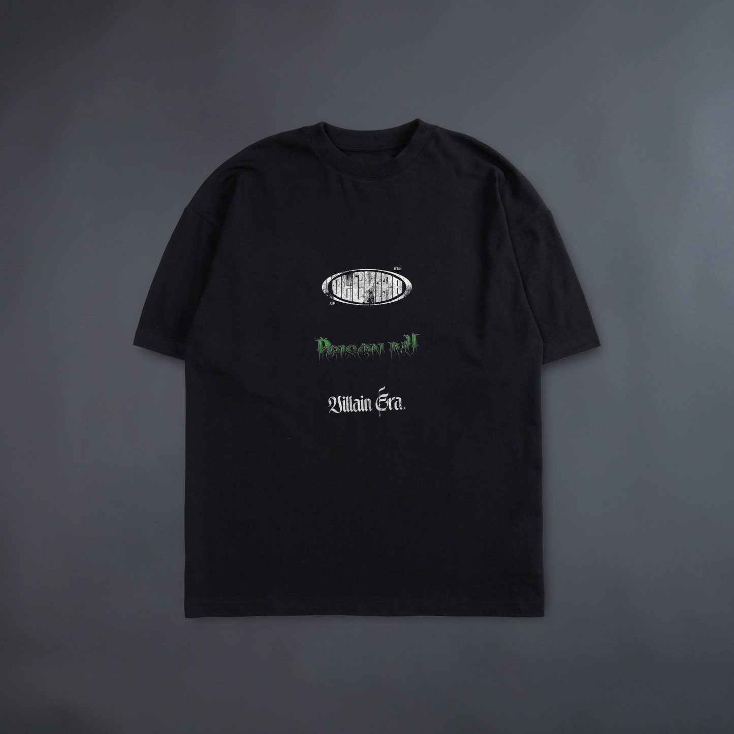 POISONED LOVE "LIMITED" 280X OVERSIZED TEE IN BLACK