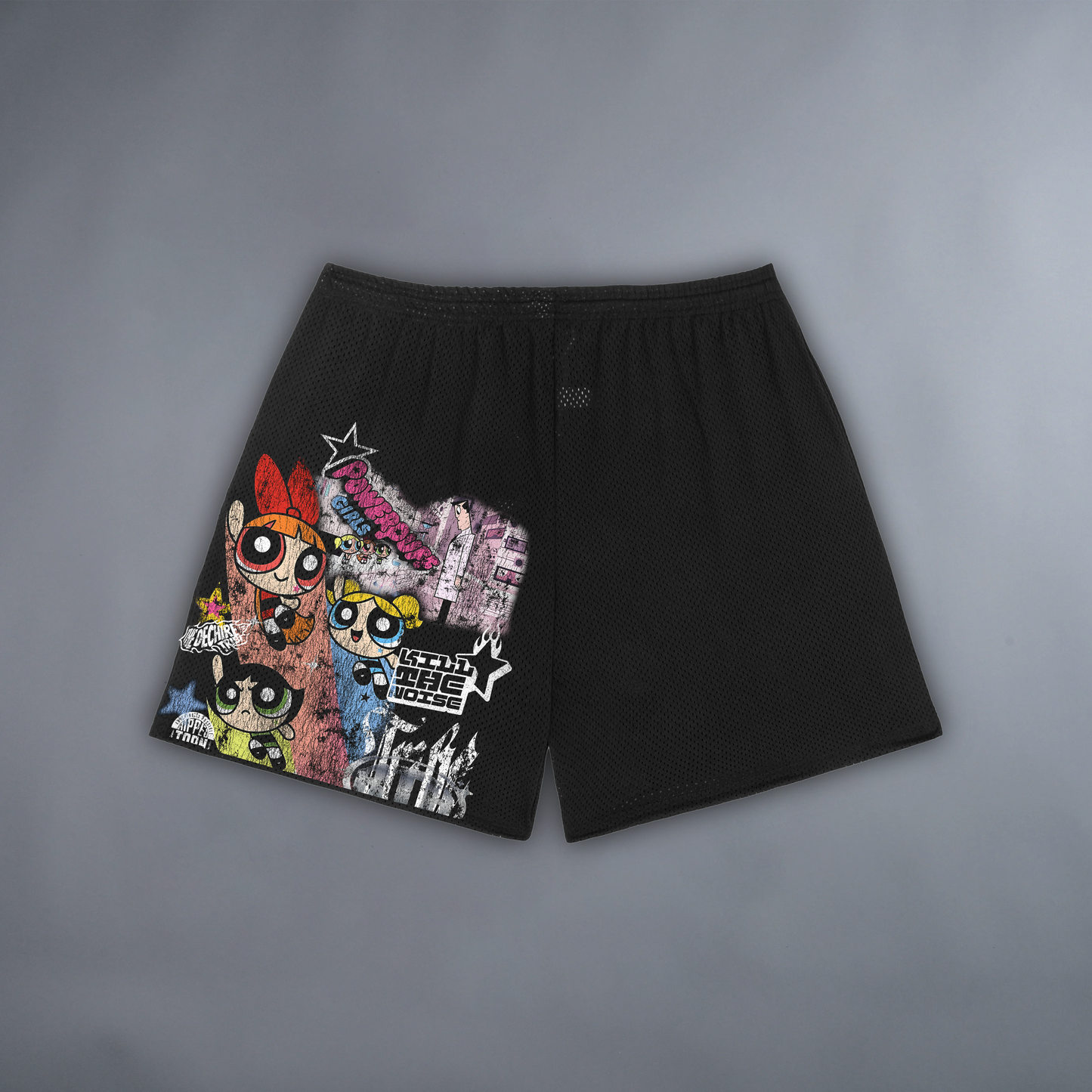 POWER-NOIA! MESH SHORTS IN BLACK