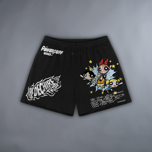 POWER-NOIA! MESH SHORTS IN BLACK