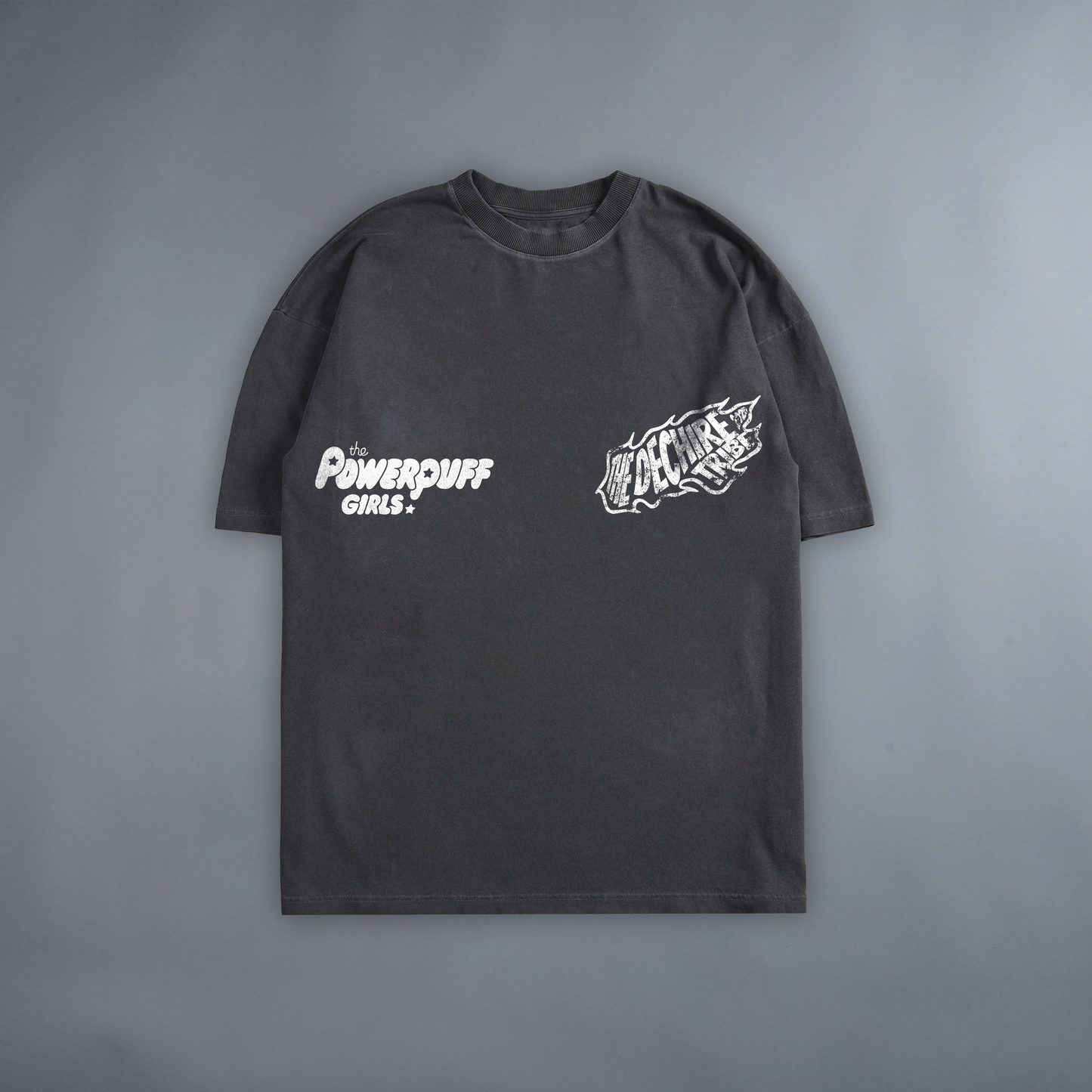 POWER-NOIA 'LIMITED' 240X BOXY OVERSIZED TEE IN FLOWER GRAY