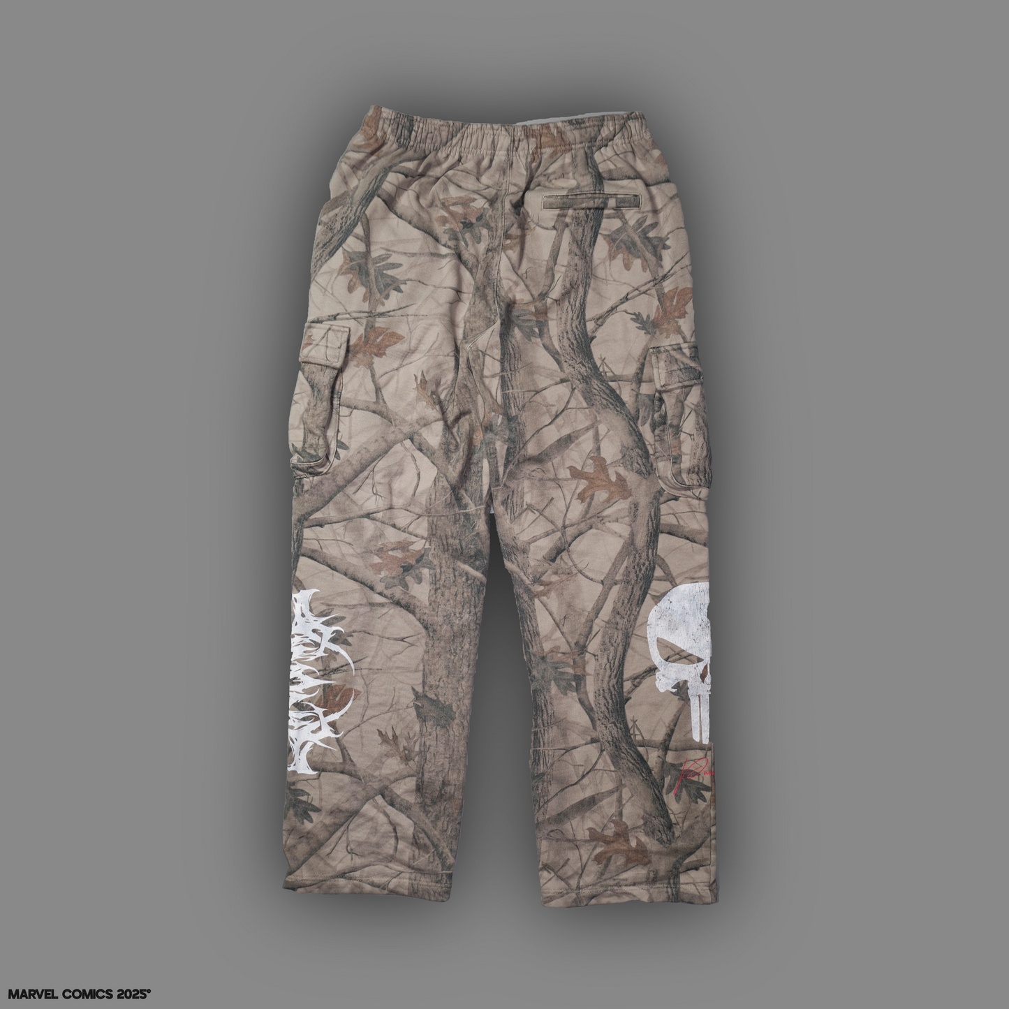 THE PUNISHERS' "1 OF 50" DL:MADE CARGO SWEATS IN WOODLAND CAMO