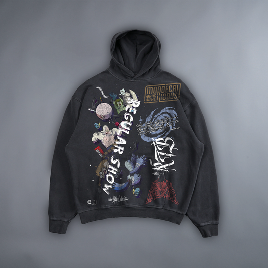 REGULAR SHOW: EXIT 9B 'LIMITED' FRENCH TERRY LA:MADE HOODIE IN POTASSIUM WASHED GREY