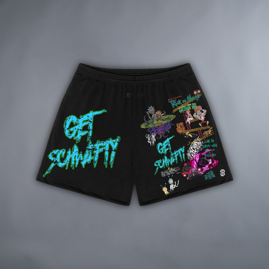 GET SCHWIFTY MESH SHORTS IN BLACK