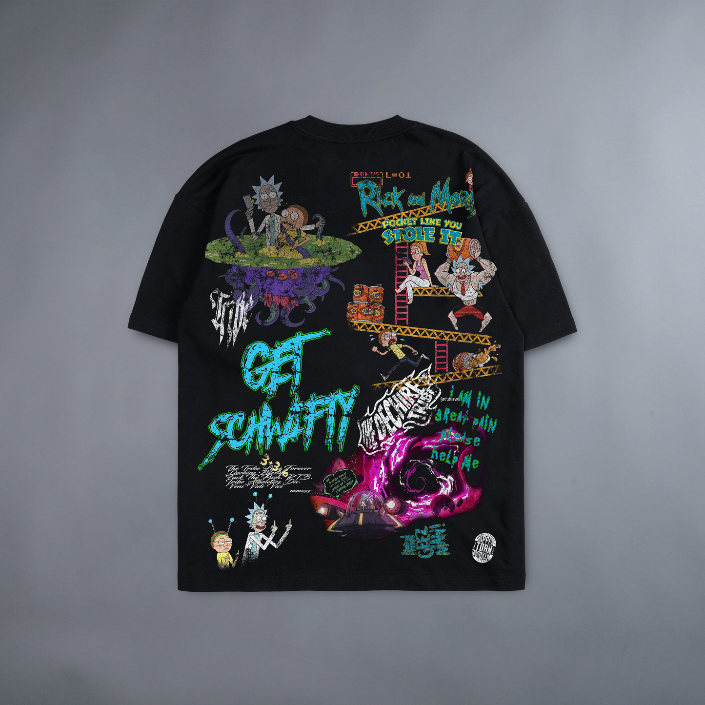 GET SCHWIFTY! 'LIMITED' 240X BOXY OVERSIZED TEE IN BLACK