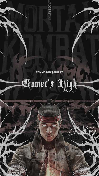 MK | LIU KANG '1 OF 500' OS TEE IN BURGANDY & BLACK