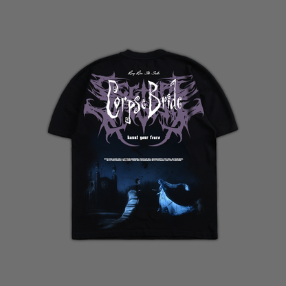 CORPSE BRIDE '1 OF 200' OVERSIZED TEE IN BLACK
