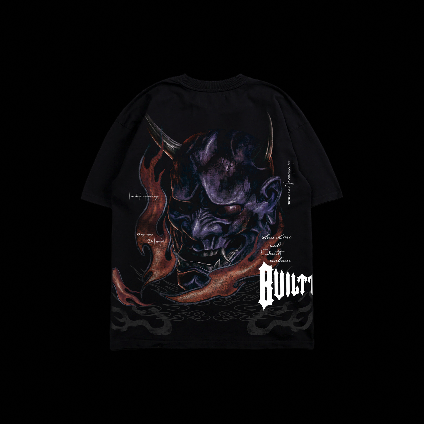 RAGE & HEARTBREAK '1 OF 500' OS TEE IN BLACK