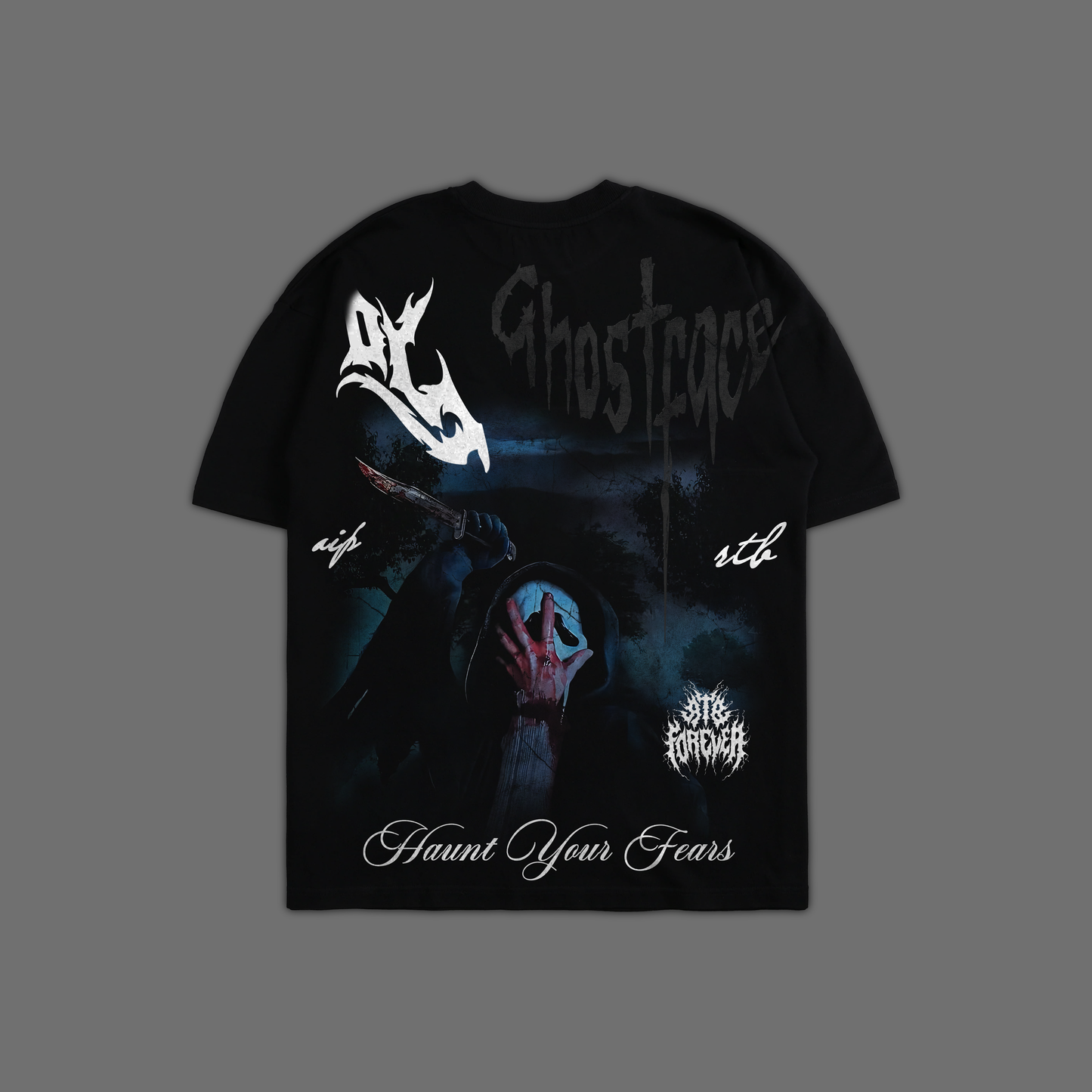SCREAM: GHOSTFACE '1 OF 100' OVERSIZED TEE IN BLACK