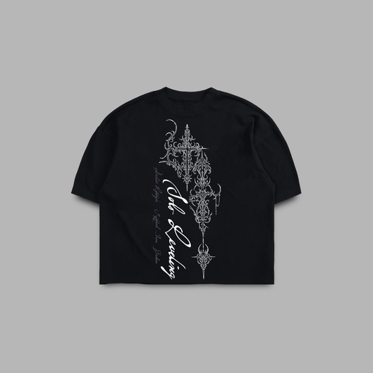 SHADOW MONARCH '1 OF 100' OVERSIZED BOXY TEE IN BLACK