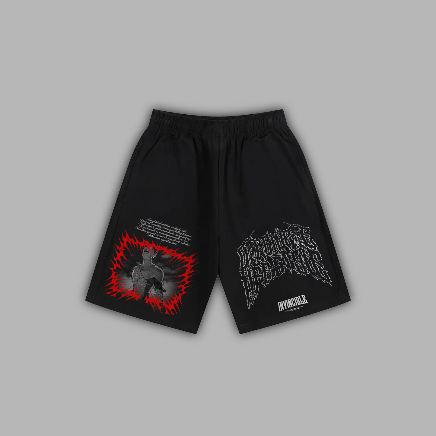 WHERE I REALLY COME FROM 'LIMITED' HVWT ATHLETIC SHORTS IN BLACK