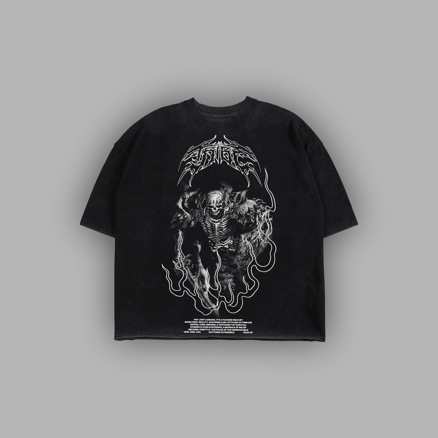 SKULL KNIGHT 'LIMITED' OS HVWT BOXY TEE || SNOW WASH EDITION®