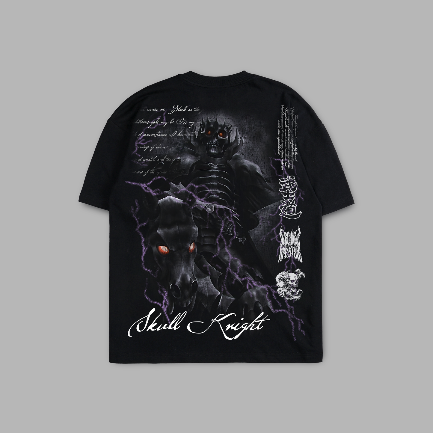 SKULL KNIGHT 'LIMITED' 6oz OVERSIZED TEE IN BLACK