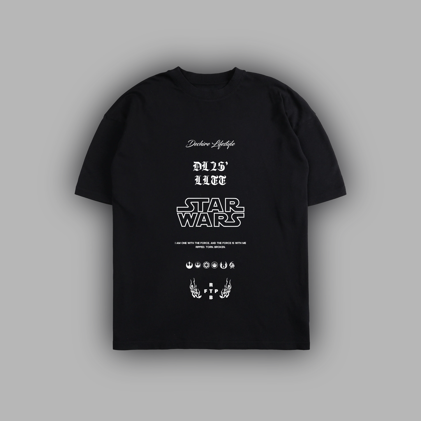 LUKE SKYWALKER 'LIMITED' 8oz OVERSIZED TEE IN BLACK