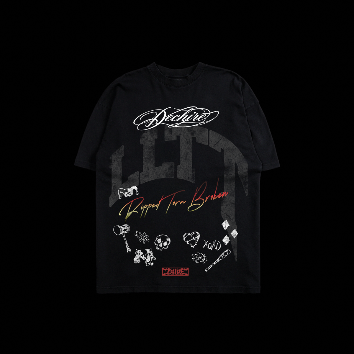 DEAD LAUGHTER 'LIMITED' OS TEE IN BLACK