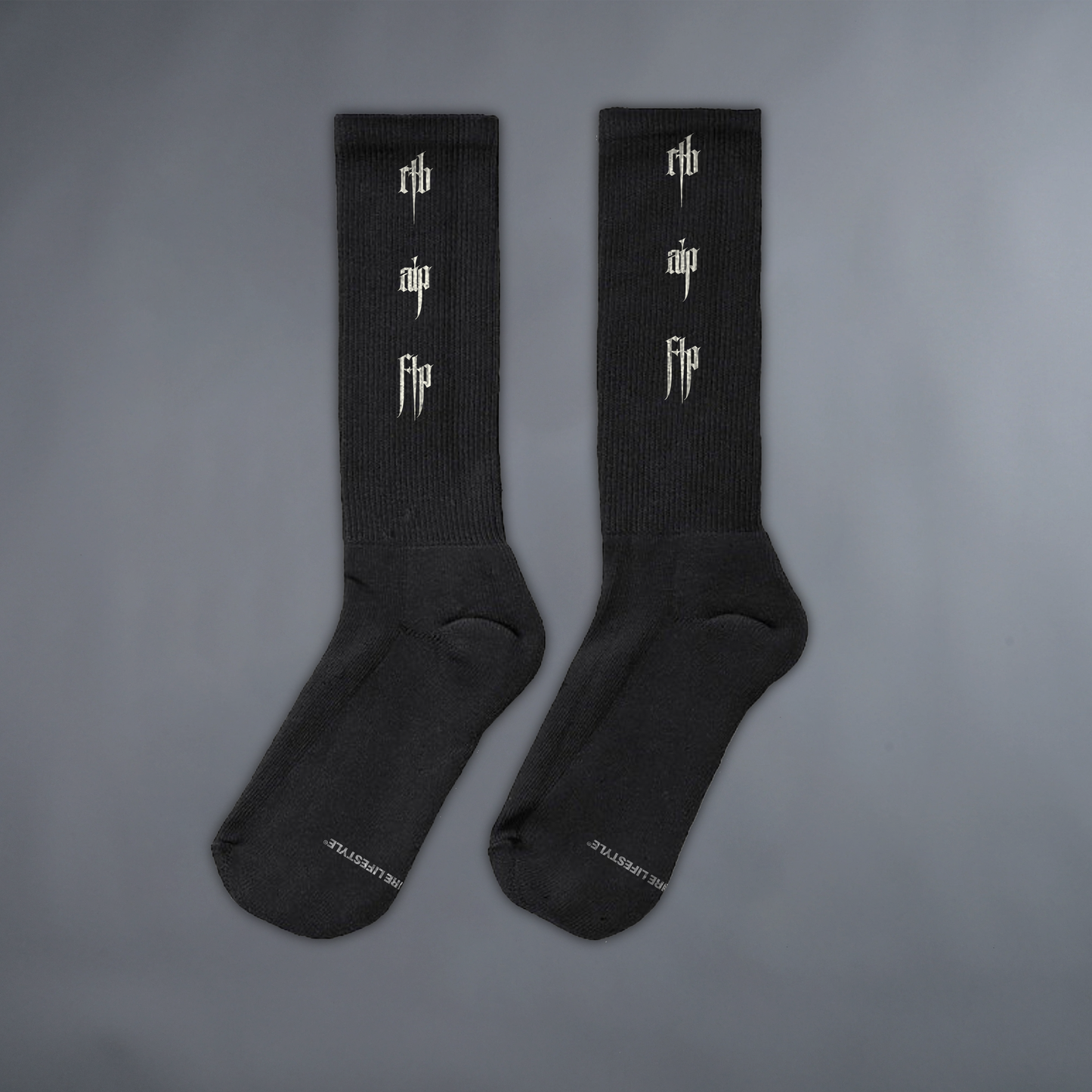 TEK RTB-2 'LIMITED' UNISEX CREW SOCKS IN MIDNIGHT BLACK