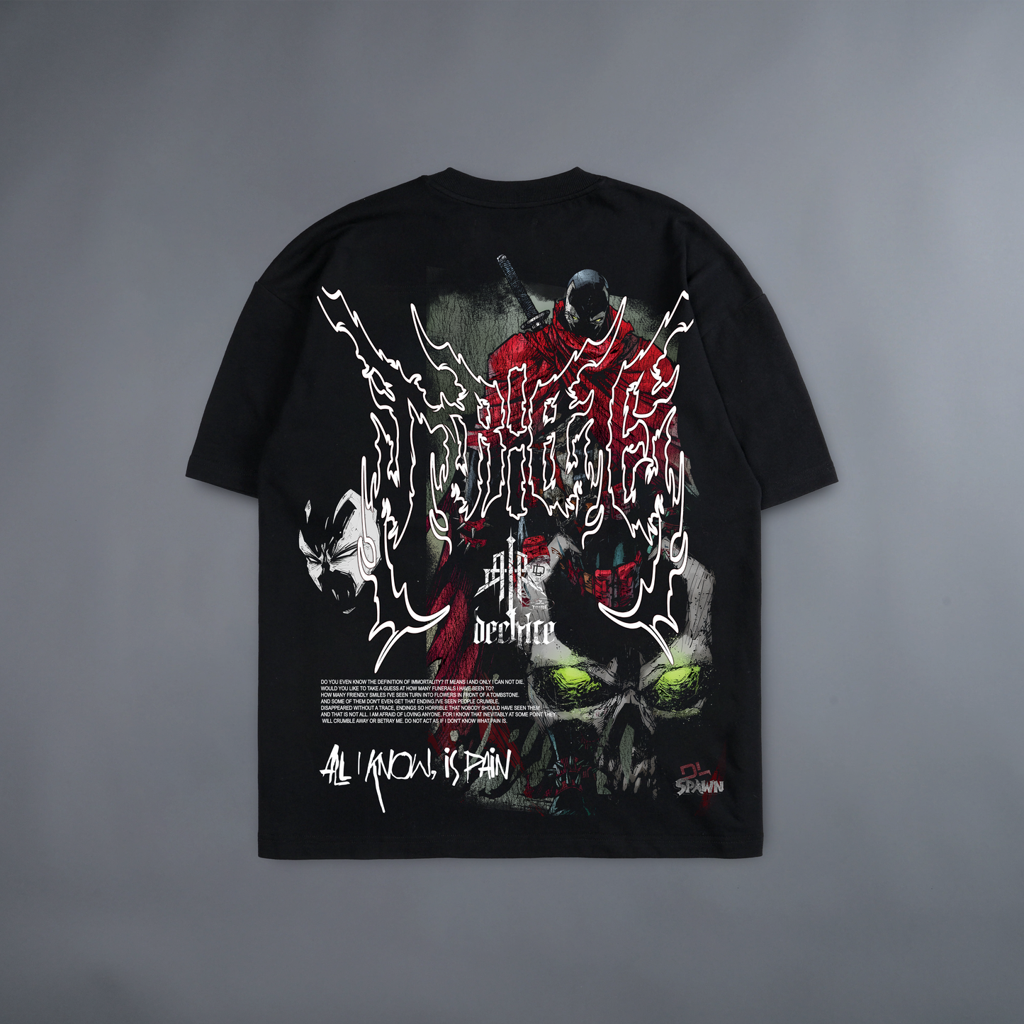 TEK SPAWN 'LIMITED' 8.5oz LA:MADE WGD TEE IN BLACK